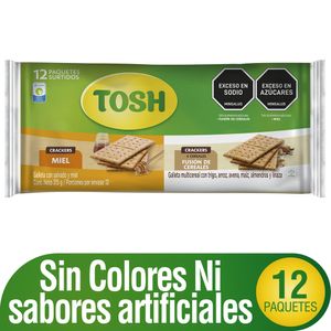 Galleta Tosh Miel + Fusión de Cereales Fit 315 G