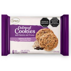 Galleta Greco Integral con Avena Uva y Ciruela 156 G