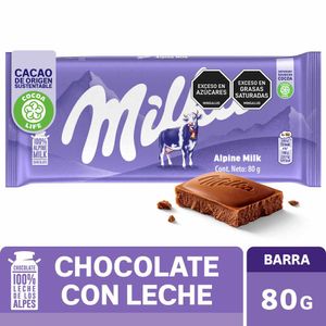 Barra de chocolate MILKA chocolate con leche (80 gr)