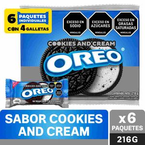 Galleta Oreo Cookies & Cream 216 G