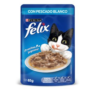 Alimento para Gatos Felix Pescado Blanco 85 G