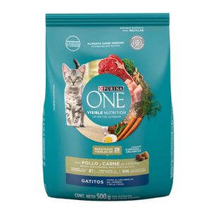 One Gatitos Pollo y Carne 500 G