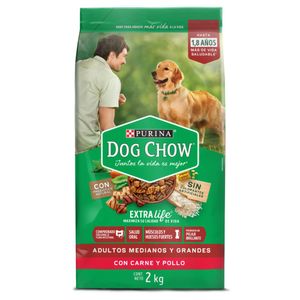 Alimento Perro Dog Chow Adultos Medianos & Grandes con Carne y Pollo 2 Kg