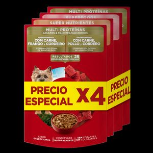 Alimento húmedo para perro ONE surtido 4 unds x85 g c/u