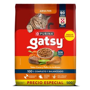 Alimento para Gato Purina Gatsy Pollo y Carne 500 G Oferta