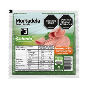 Mortadela Colanta Seleccionada 450 G X30 Unds
