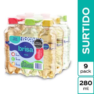Agua Saborizada Brisa con Gas Surtida 280 Ml X 9 Unds