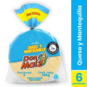 Arepa Don Maíz con Queso y Mantequilla 350 G X6 Unds