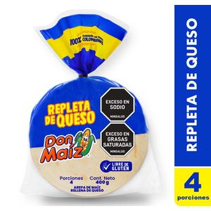 Arepa Don Maíz de Queso 400 G X4 Unds