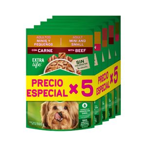 Comida humeda para perros Precio Especial x 5 sobres
