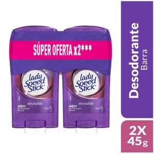 Desodorante Lady Speed Stick Mujer Invisible Floral 45 G X2 Unds