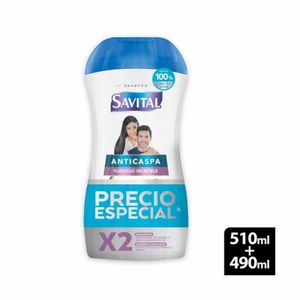 Shampoo Savital Anticaspa 510 Ml + Acondicionador 490 Ml