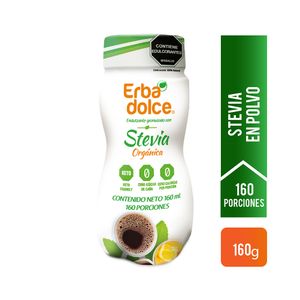 Endulzante de Stevia Orgánica frasco x 160 Gr Erbadolce
