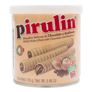 Barquillo Pirulin Chocolate y Avellana 155 G