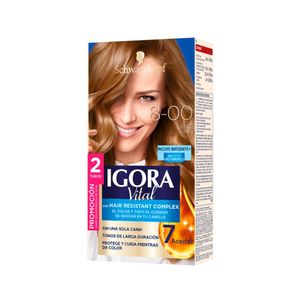 Tinte para cabello IGORA VITAL rubio claro larga duración (2 und)