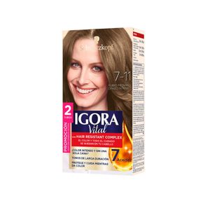 Tinte para cabello IGORA VITAL rubio medio cenizo intenso (2 und)
