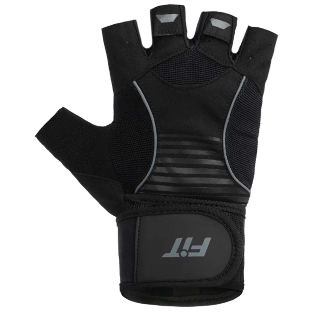 Imagen de Guantes Cortos de Entrenamiento Spin Negro Gris Talla: S