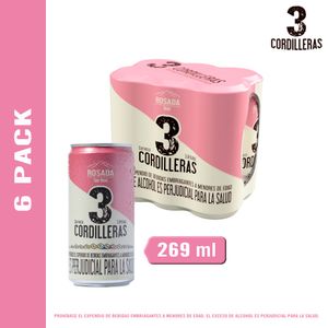 Cerveza 3 Cordilleras Rosada Lata 269 Ml X6 Unds