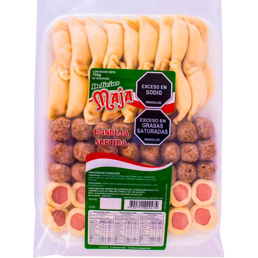 Imagen de Bandeja Delicias Maja Surtida 750 G X56 Unds BANDEJA MAJA SURTIDA 56 un 750 g
