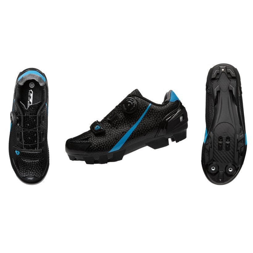 Imagen de Zapatilla Ciclismo MTB GW WARRIOR M12025H NEGRO/AZUL Talla: 46
