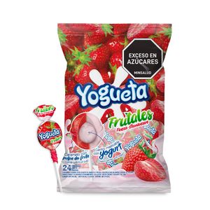 Caramelo Yogueta Frutales Sabor a Fresa X 24 Und