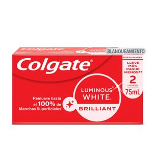 Crema dental COLGATE blanqueadora luminous brilliant (150 ml)