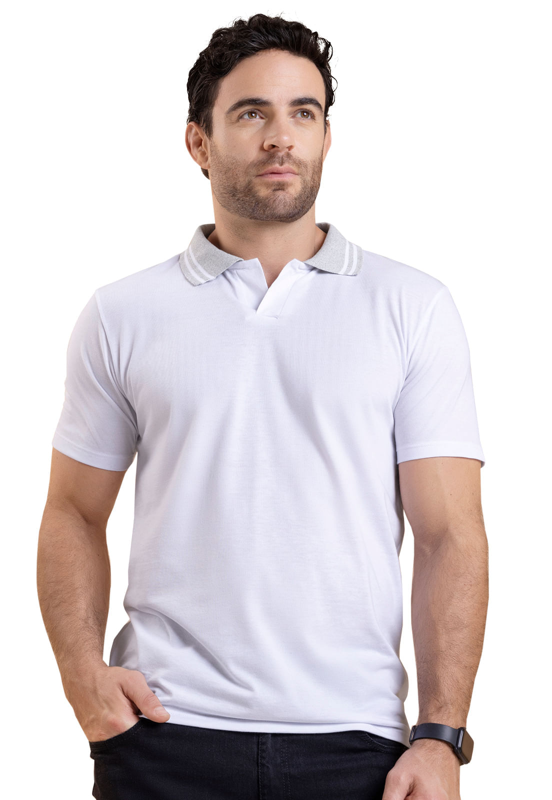 Imagen de Polo Hombre Blanco Mp 4104