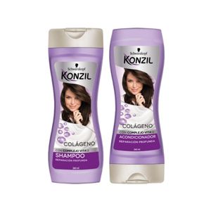 Shampoo y Acondicionador Konzil Reparacion Profunda Colágeno 650Ml