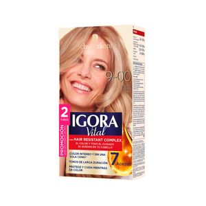 Tinte para cabello IGORA VITAL rubio extra claro larga duración (2 und)