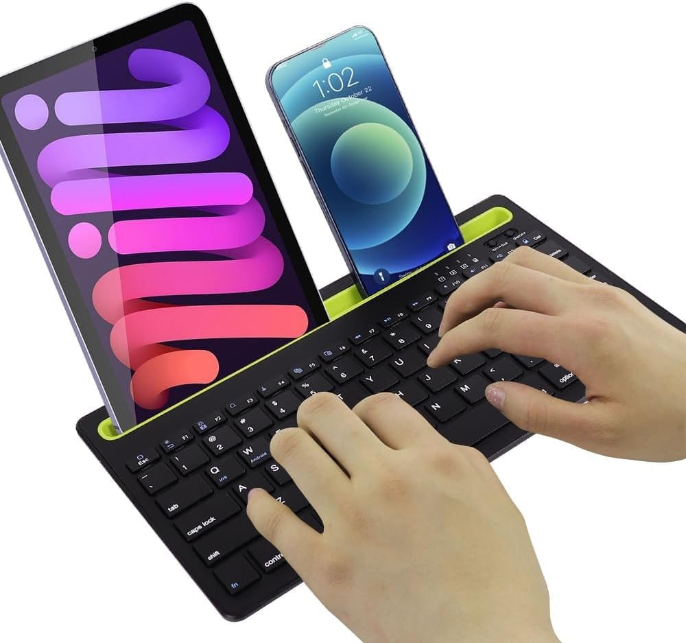 Imagen de Teclado Bluetooth Recargable Multi Dispositivo Porta Celular Alba38