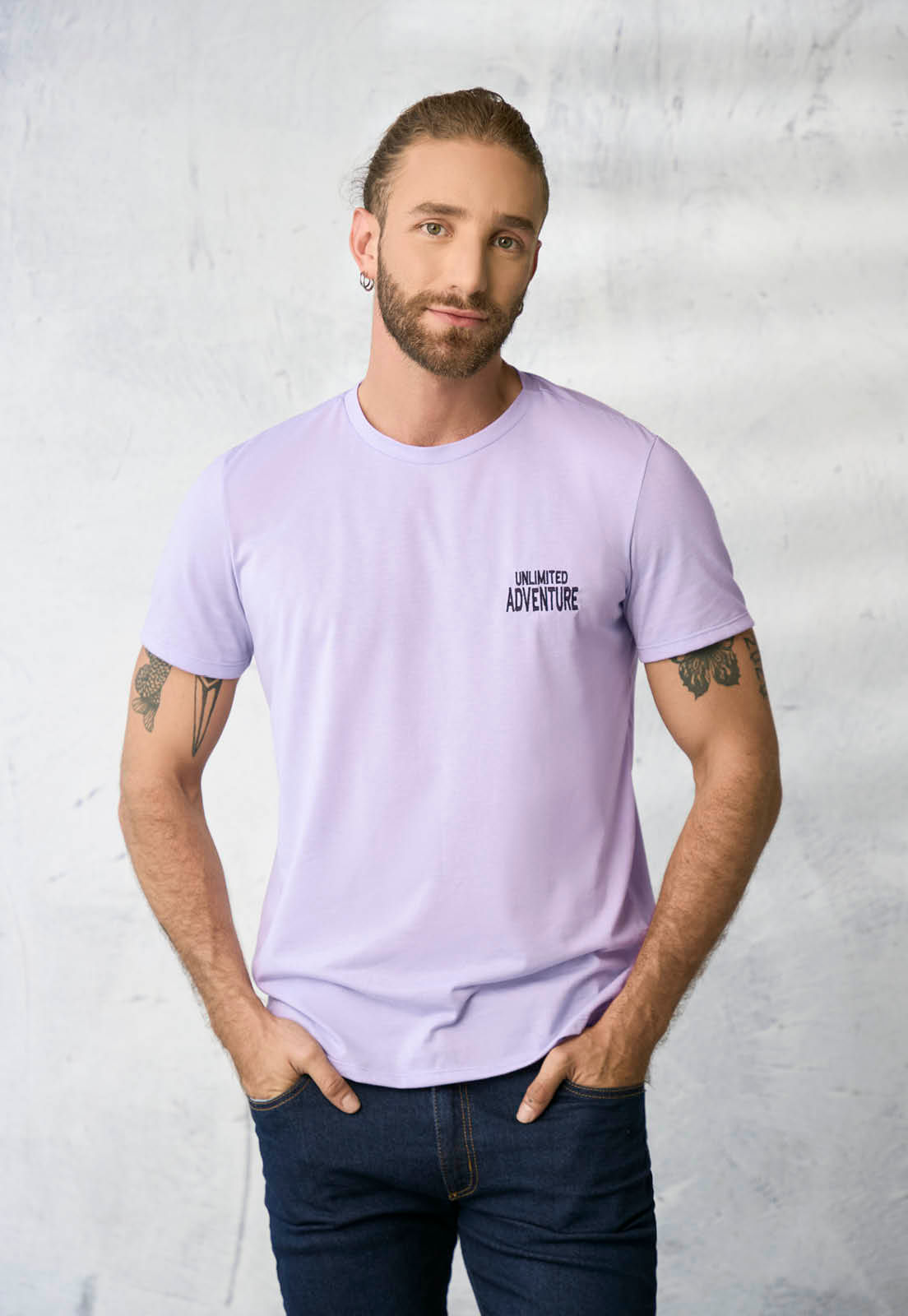 Imagen de Camiseta Hombre Blanco Rutta 1855 Camiseta Hombre Lila Rutta 1855 Talla L