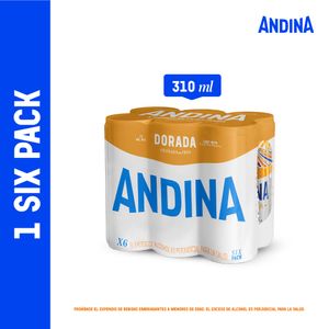 Cerveza Andina Lata 310 Ml X6 Unds