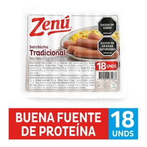 Salchicha Zenú Tradicional 450 G X18 Unds