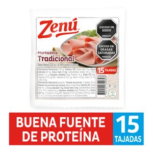 Mortadela Zenú Tradicional 250 G X15 Unds