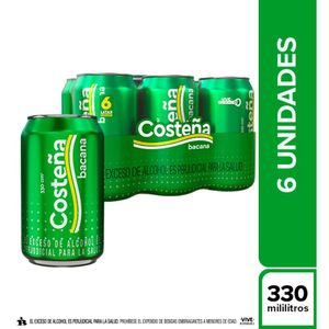 Cerveza Costeña Bacana 330 Ml X6 Unds