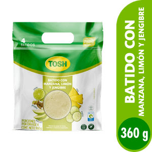Batido Congelado Tosh Manzana Limón y Jengibre 360 G X4 Unds