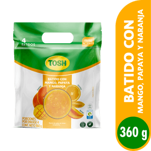 Batido Congelado Tosh Mango Papaya y Naranja 360 G X4 unds