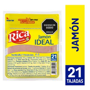 Jamón Rica Ideal Libre de Grasa 400 G