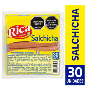 Salchicha Rica 500 G X30 Unds