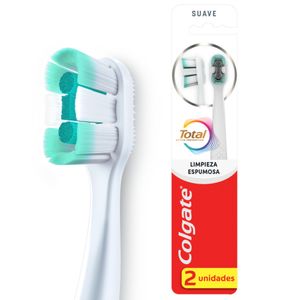 Cepillo de dientes COLGATE total prevención activa suave (2 und)