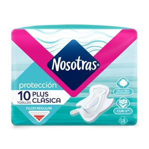 Toalla Higiénica Nosotras Plus Clásica Gel X10 Unds