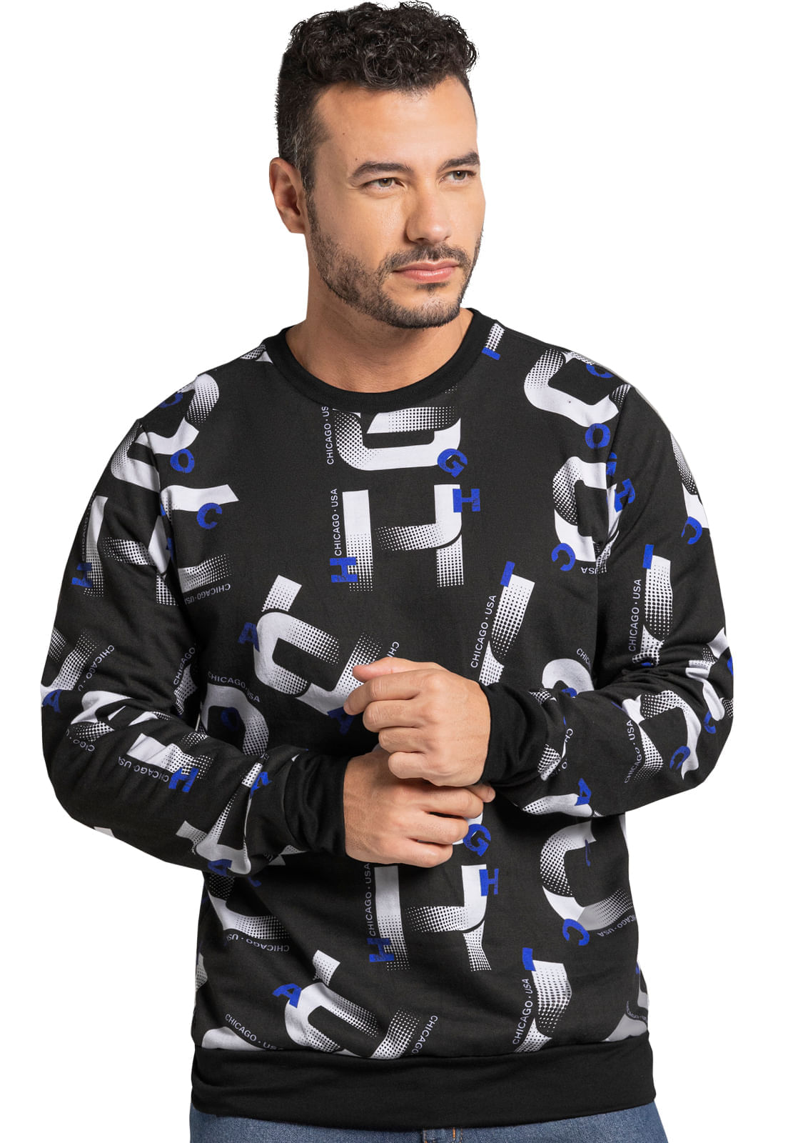 Buzo Hombre Negro Mp 100169