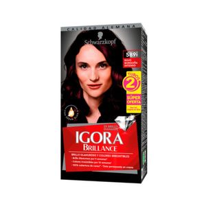 Tinte para cabello IGORA BRILLANCE rojo borgoña intenso (2 und)