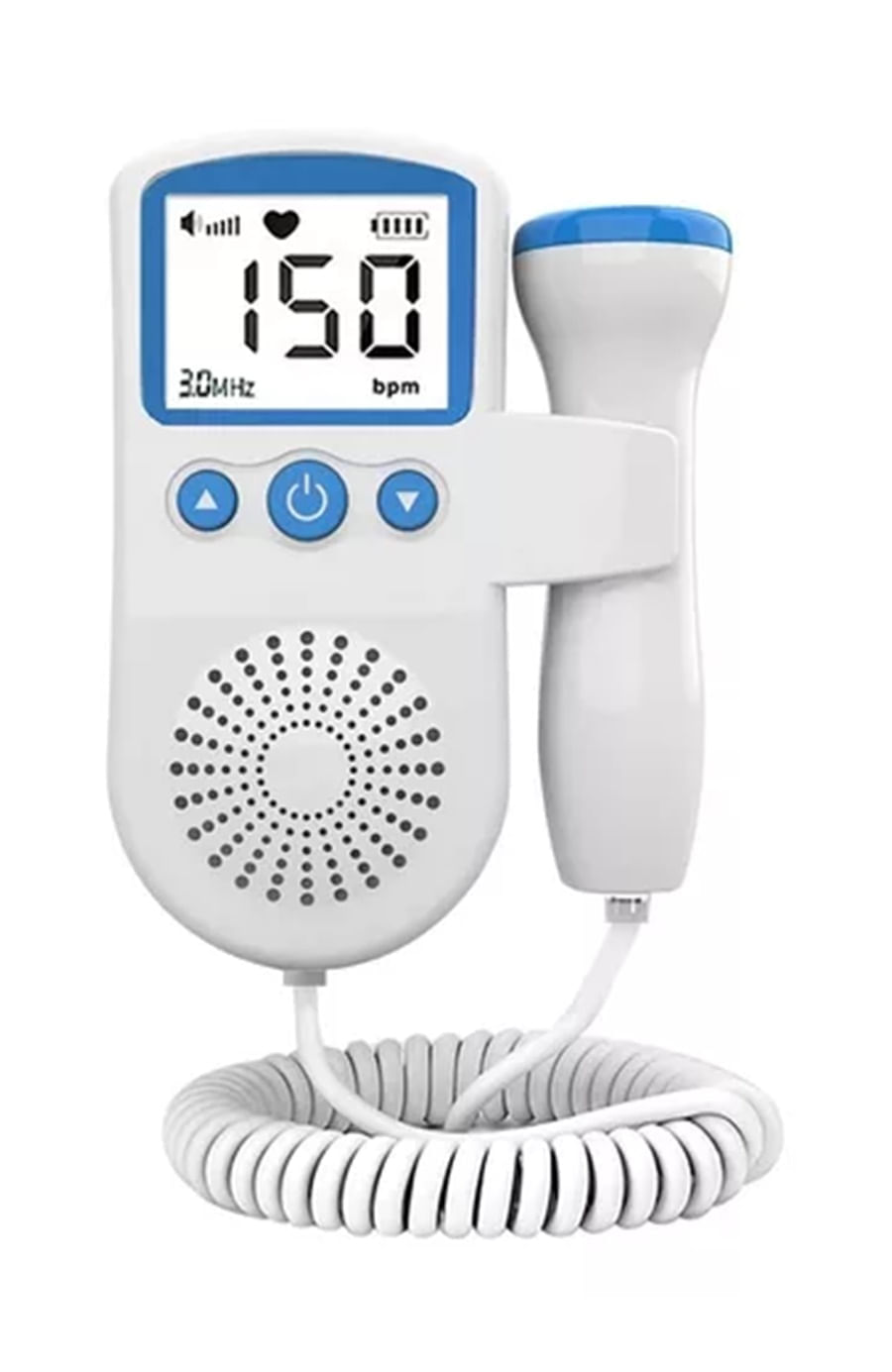 Doppler Fetal Ultrasonido Monitor De Latidos Prenatal Bebe Azul