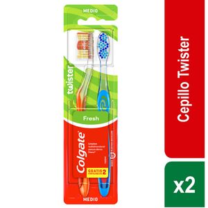 Cepillo de Dientes Colgate Twister Medio X2 Unds