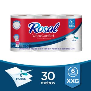 Papel Higiénico Rosal XXG x 6 rollos 180 m