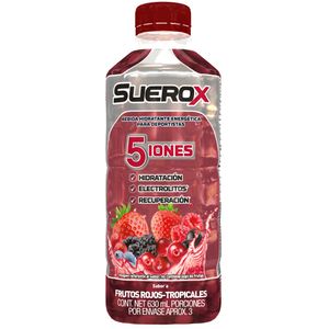 Bebida hidratante SUEROX frutos rojos tropicales (630 ml)