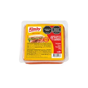 Jamón Kimby Mixto Pollo Cerdo Tajado 230 G
