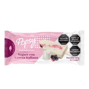 Paleta Popsy Yogurt Cereza 100G