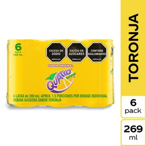 Gaseosa QUATRO lata x6und (1614 ml)